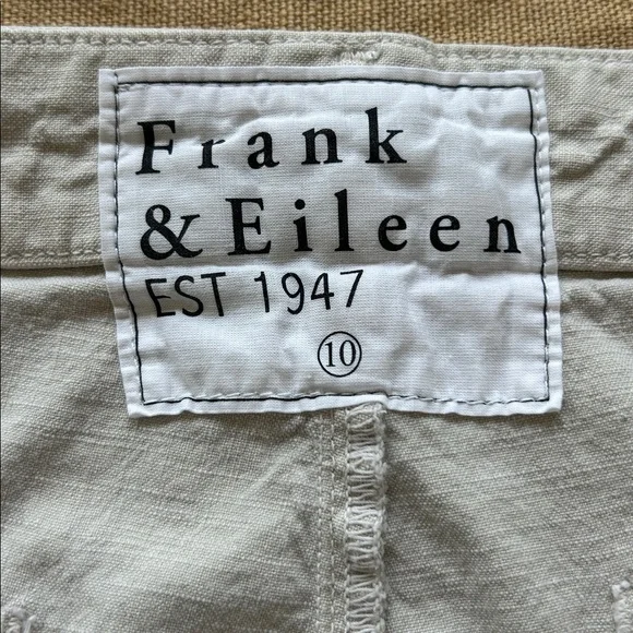 Frank & Eileen-Wexford wide leg, high-rise light tan cement pant - Picture 9 of 11